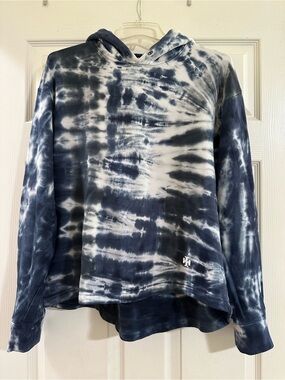 Tory Burch Tie-Dye Navy & White Hoodie